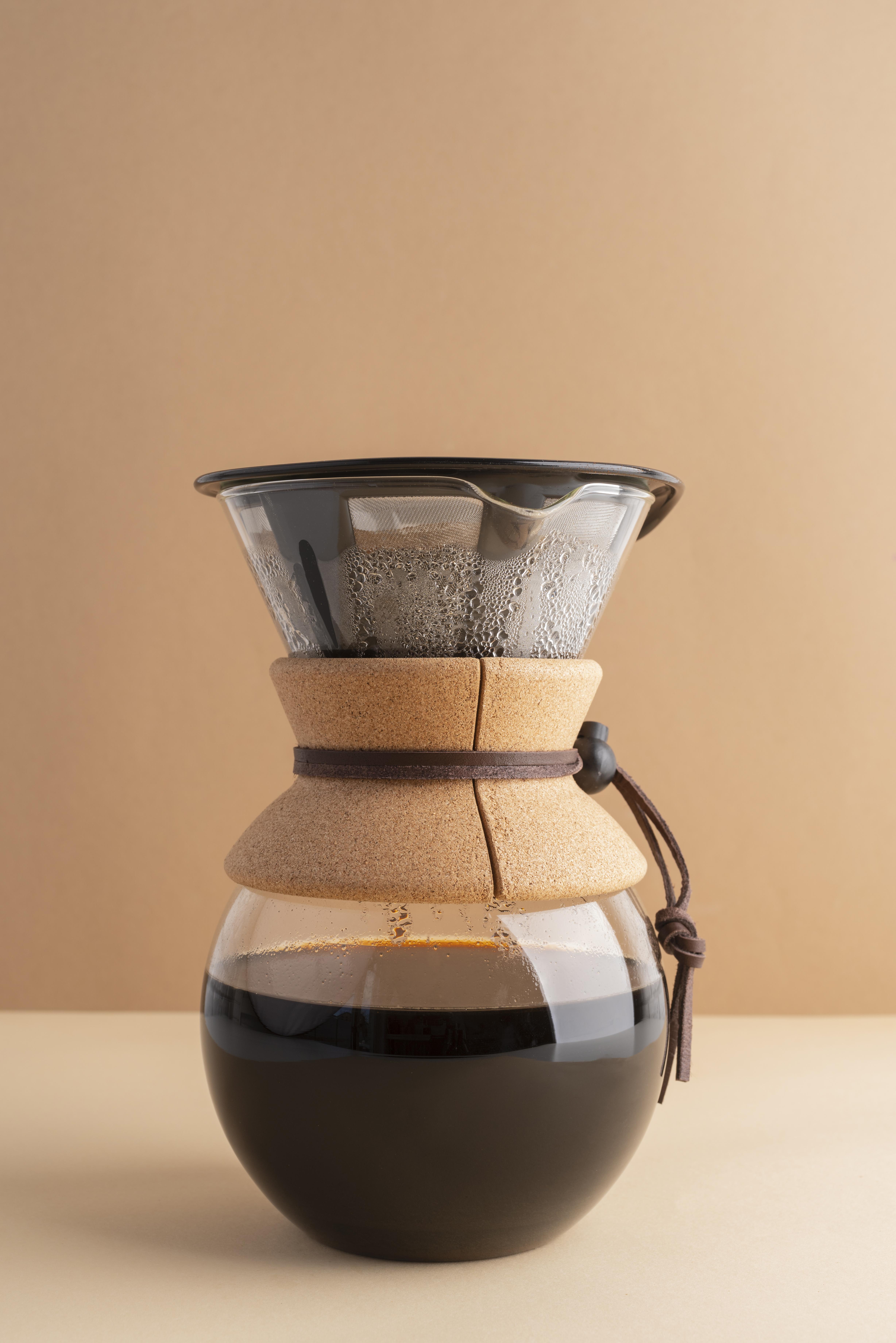 Glass pour-over coffee maker
